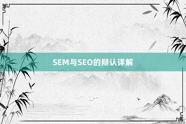 SEM与SEO的辩认详解