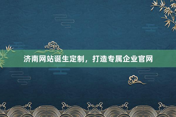 济南网站诞生定制，打造专属企业官网